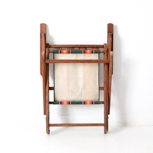 mid-century folding wood patio chair immagine 9
