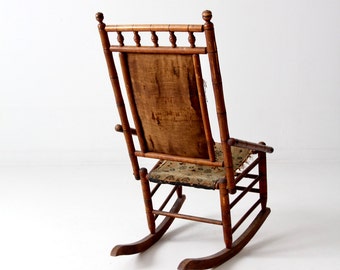 Victorian rocking chair, tapestry chair - Etsy 日本
