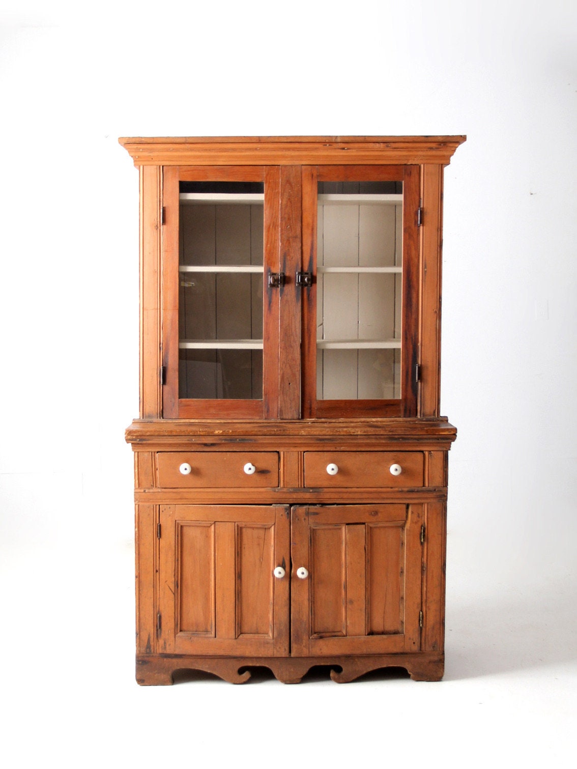 Antique Farmhouse Hutch Kitchen Cabinet Etsy