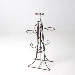 vintage wrought iron plant stand