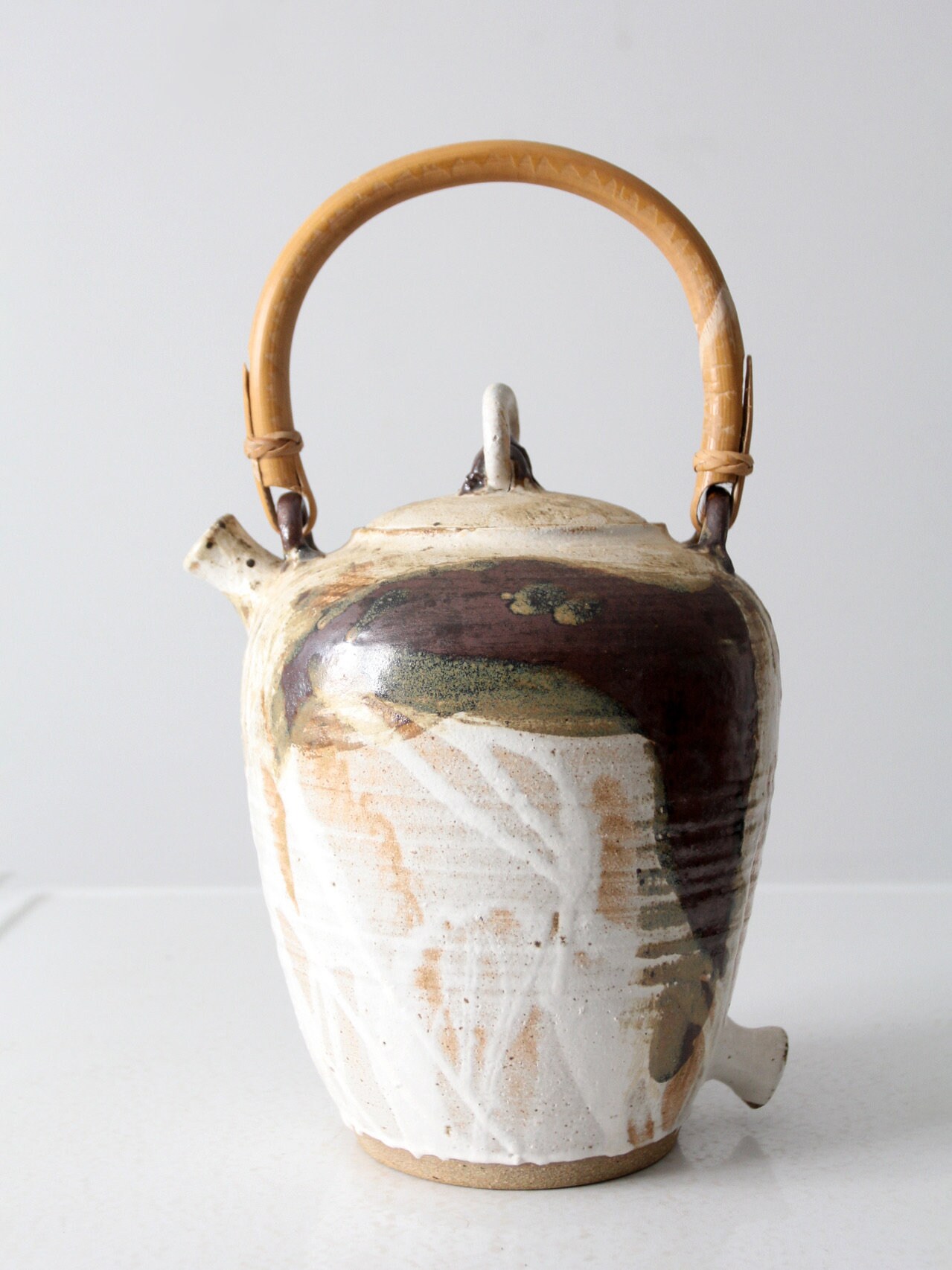 Vintage Greg White Studio Pottery Tea Pot - Etsy