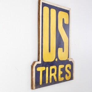 vintage U.S. Tires hand painted sign image 2