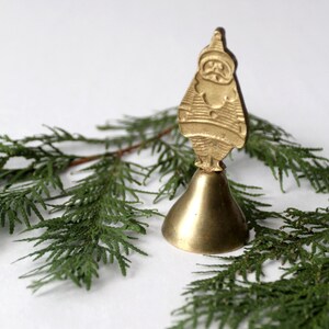 vintage brass Santa bell image 9