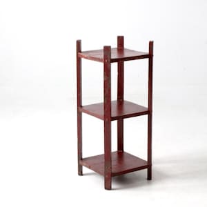 vintage painted shelf stand