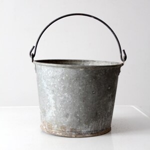vintage galvanized tin bucket