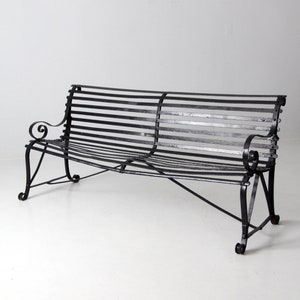 vintage wrought iron bench
