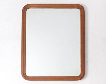 antique beveled glass wood frame mirror