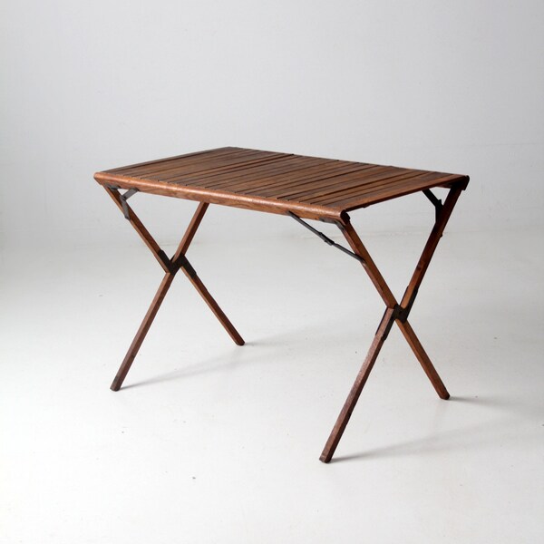 Wood Folding Table Etsy