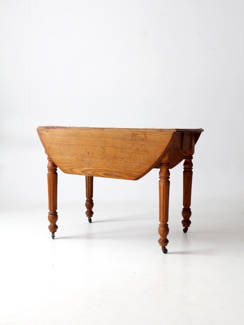 Antique Drop Leaf Wood Table - Etsy