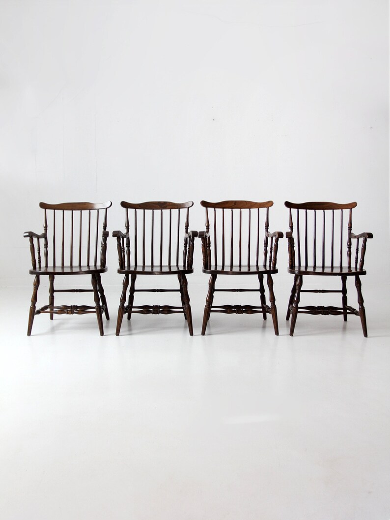 Vintage Windsor Dining Chairs Set of 4 - Etsy