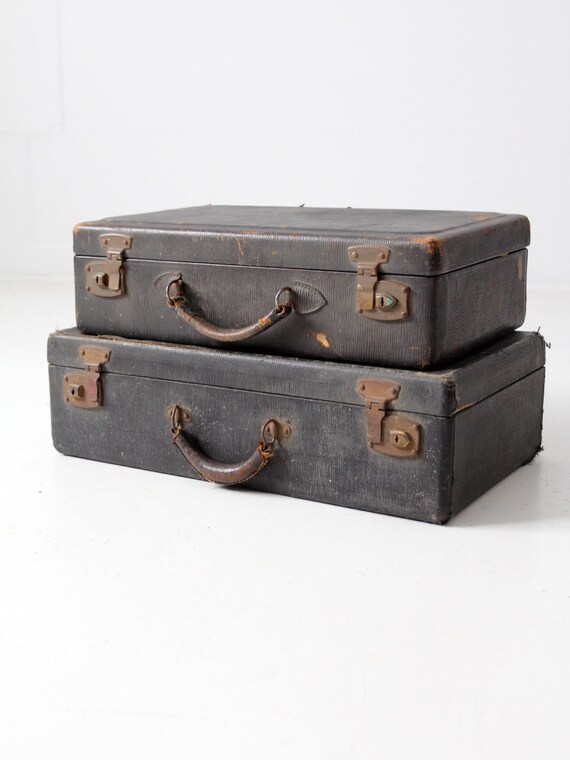 vintage stackable suitcases