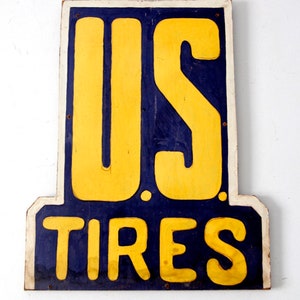 vintage U.S. Tires hand painted sign image 10