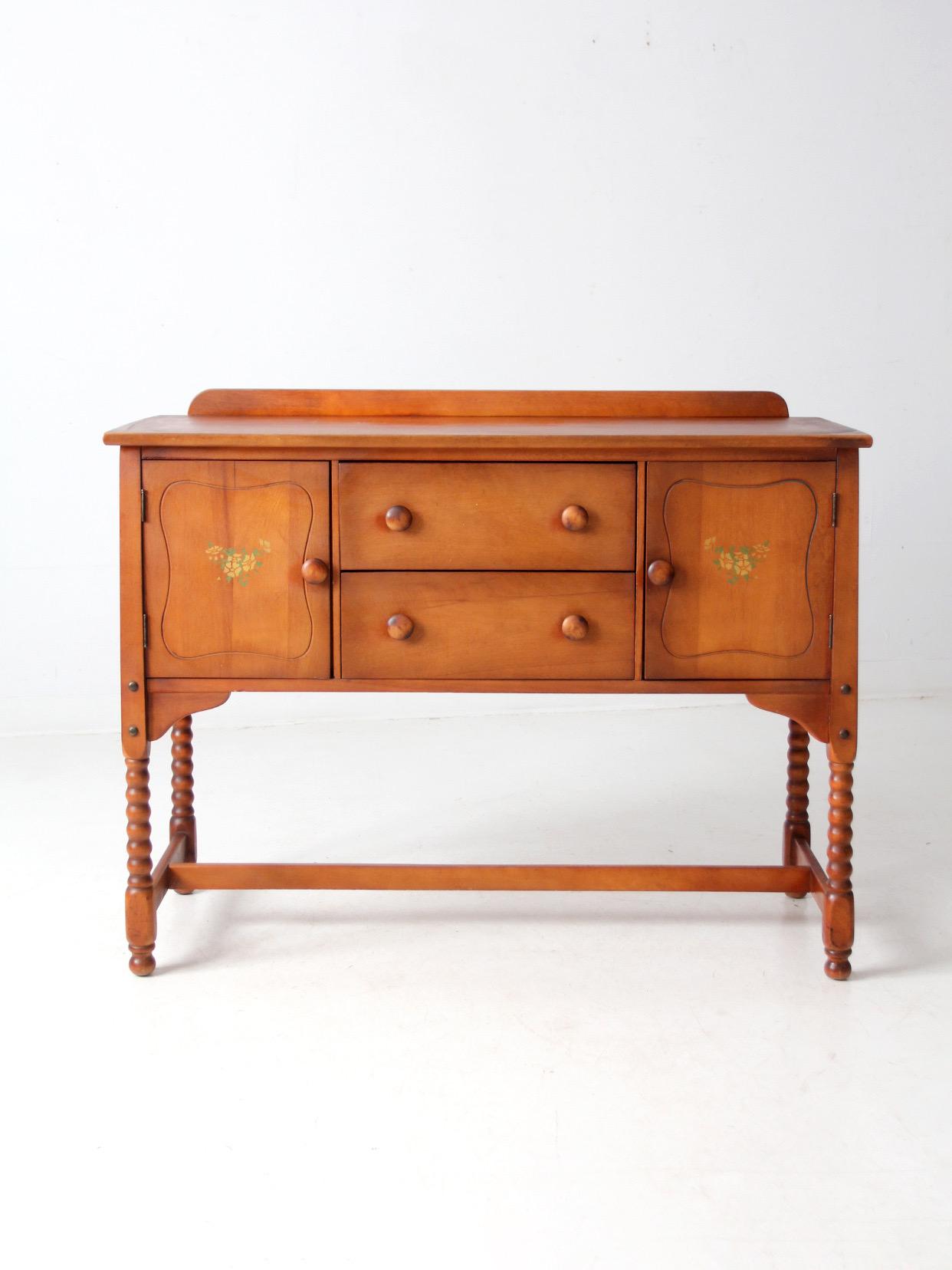 Vintage Phoenix Chair Co Floral Buffet Cabinet - Etsy