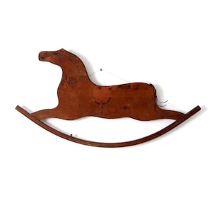 antique rocking horse wall hanging