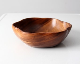 vintage monkey pod wood bowl