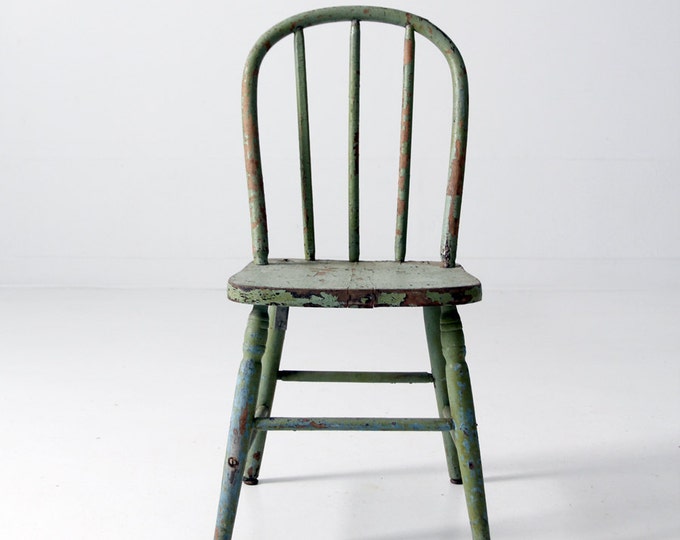 Antique Wood Children's Chair, Wooden Farmhouse Chair Etsy