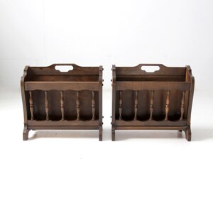 Vintage Leick Wooden Magazine Stands, End Racks Pair - Etsy