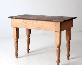 antique primitive work table