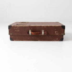 vintage laundry mailing box, brown shipping box, storage case image 7