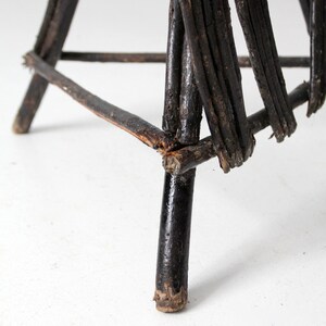 antique Adirondack twig planter table image 8