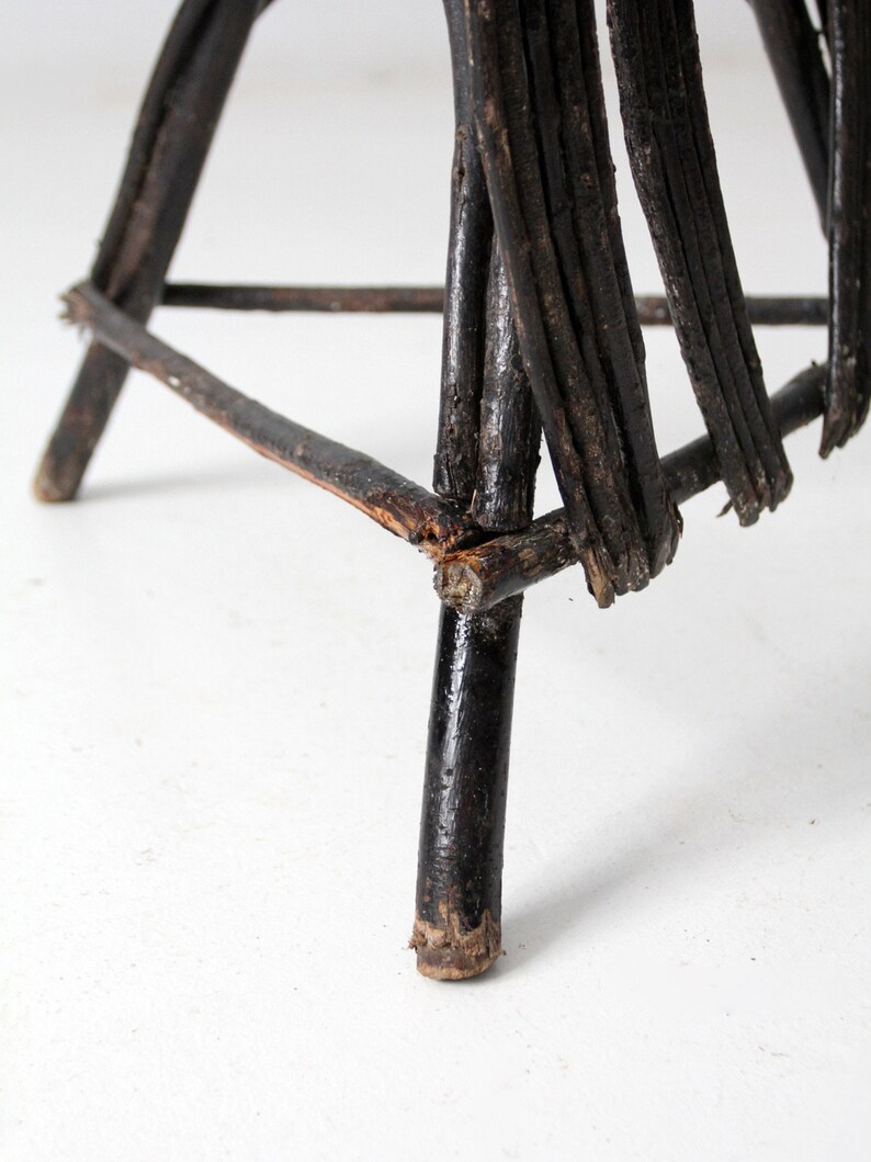 antique Adirondack twig planter table image 8