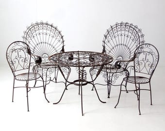 Mid-century Salterini Peacock Patio Set
