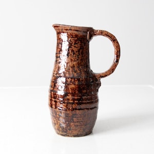 vintage 70s studio pottery pitcher