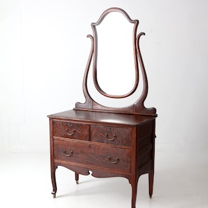antique Victorian dresser with mirror