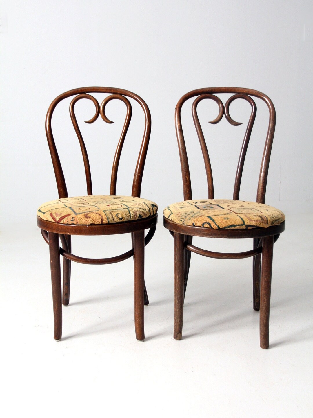 Vintage Bentwood Cafe Chairs With Upholstery Etsy