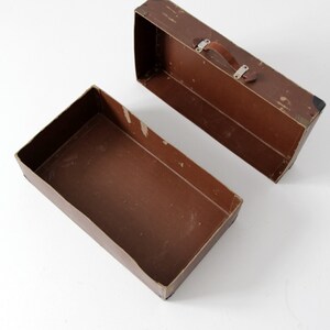 vintage laundry mailing box, brown shipping box, storage case image 5