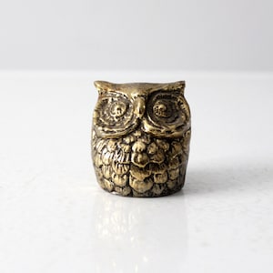 vintage brass owl figurine
