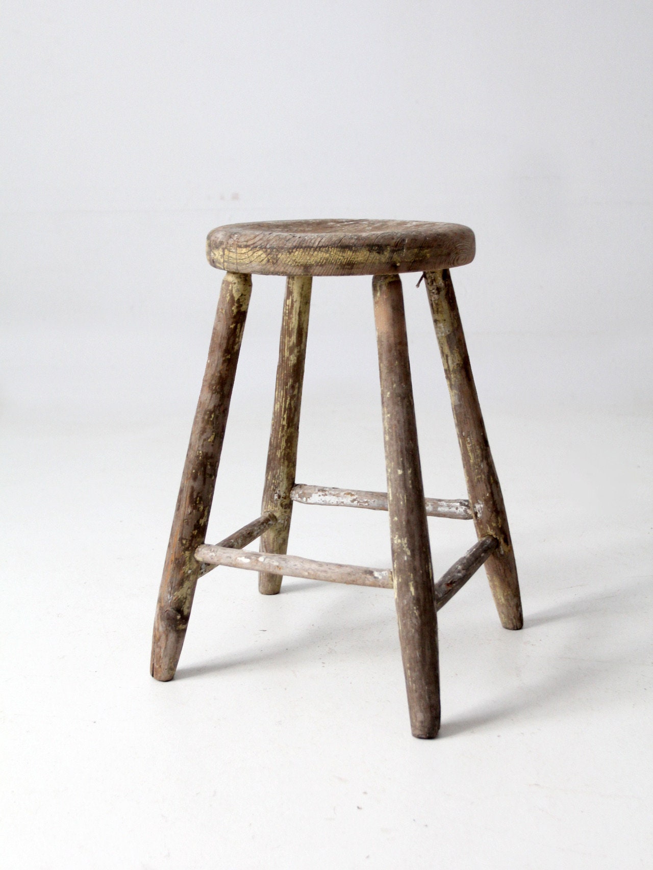アンティーク雑貨 American vintage wood stool,USA,1960's Antique Farmhouse Wooden Stool - Etsy