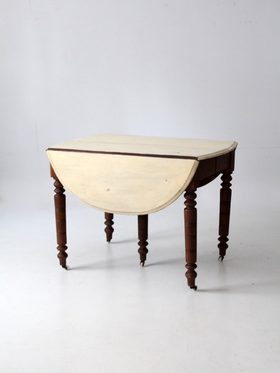 Antique Drop Leaf Table With Fifth Leg Etsy UK