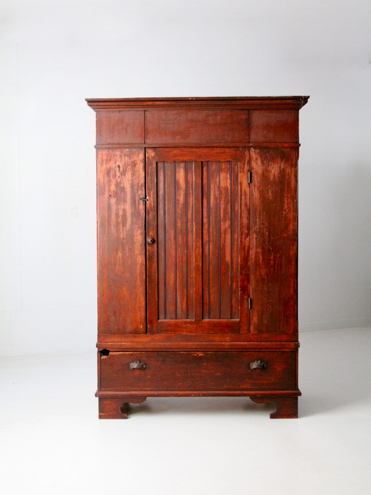 Antique Armoire Beadboard Wardrobe Cabinet - Etsy