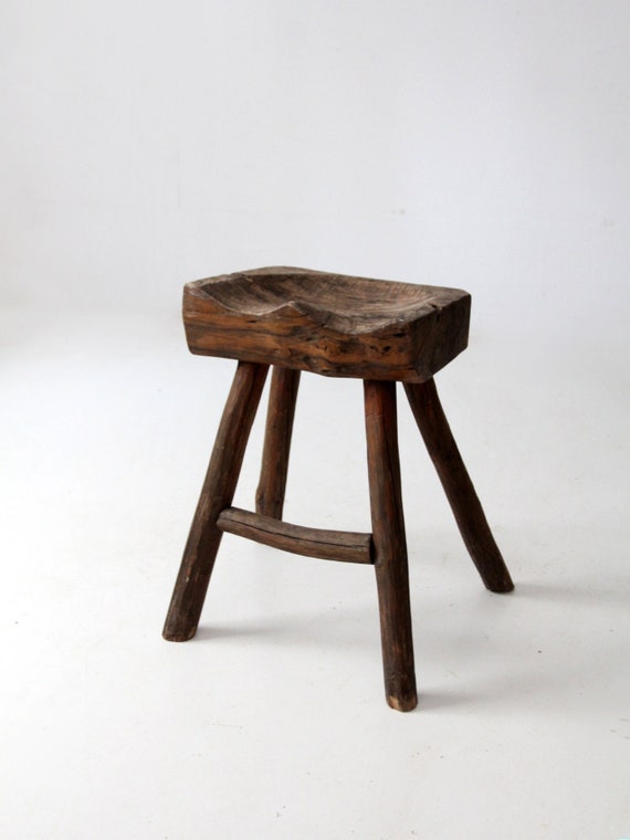 Antique Rustic Saddle Seat Stool - Etsy Canada