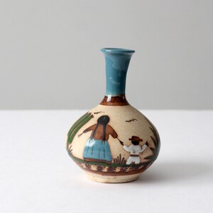 vase mexicain vintage peint
