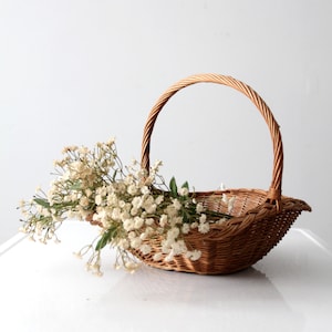 vintage wicker handle basket