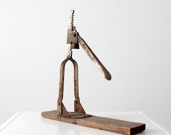 antique Indestro bottle capper, rustic bottler, brewery decor