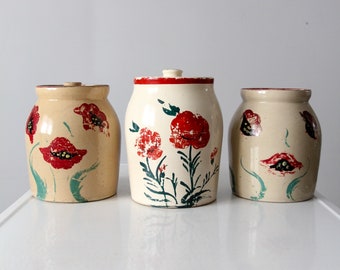 vintage cookie jar collection, hand-painted ceramic jars