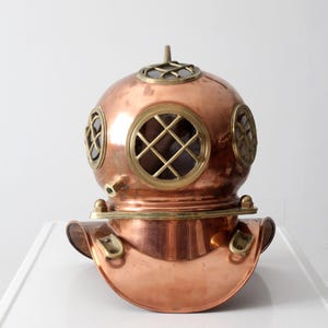 antique copper diving helmet