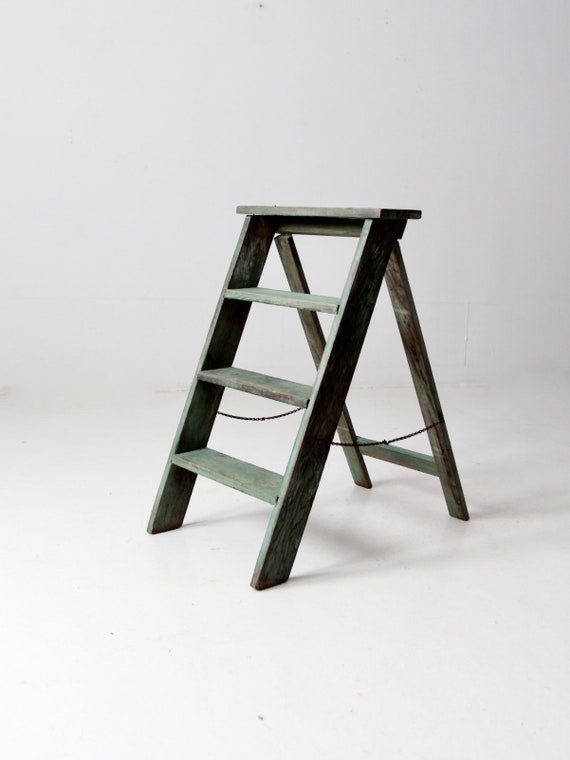 Antique wooden step ladder | Etsy