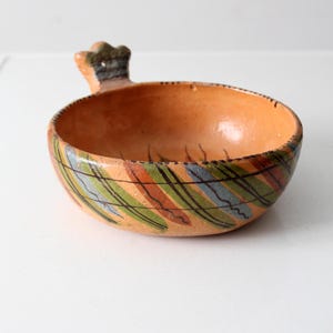 Vintage Keramik Schale aus rotem Ton