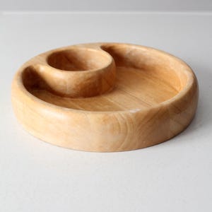 vintage wooden serving bowl