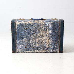 mid-century Vacationer blue suitcase