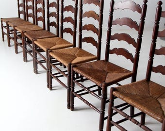 Tell City Chair Company rush seat dining chairs set of 8