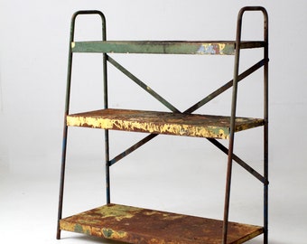 Vintage Industrial Metal Shelves - Etsy