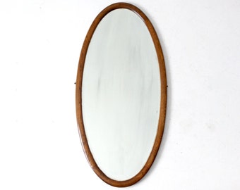 antique oval beveled glass mirror