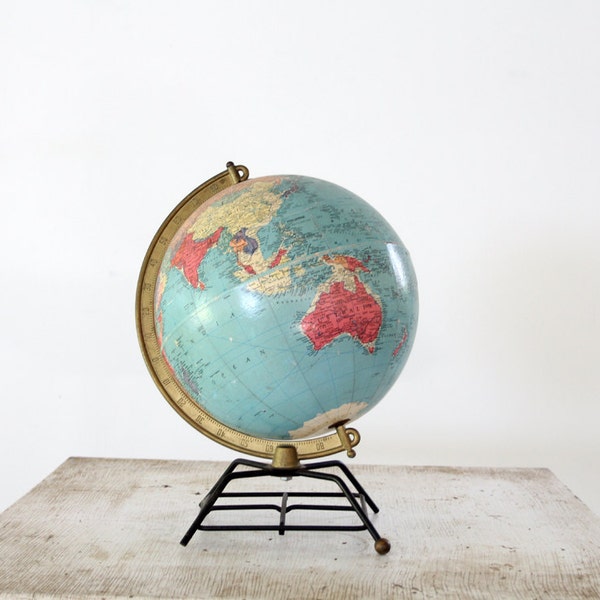 1950s World Globe // Repogle 10 Inch Refernce Globe