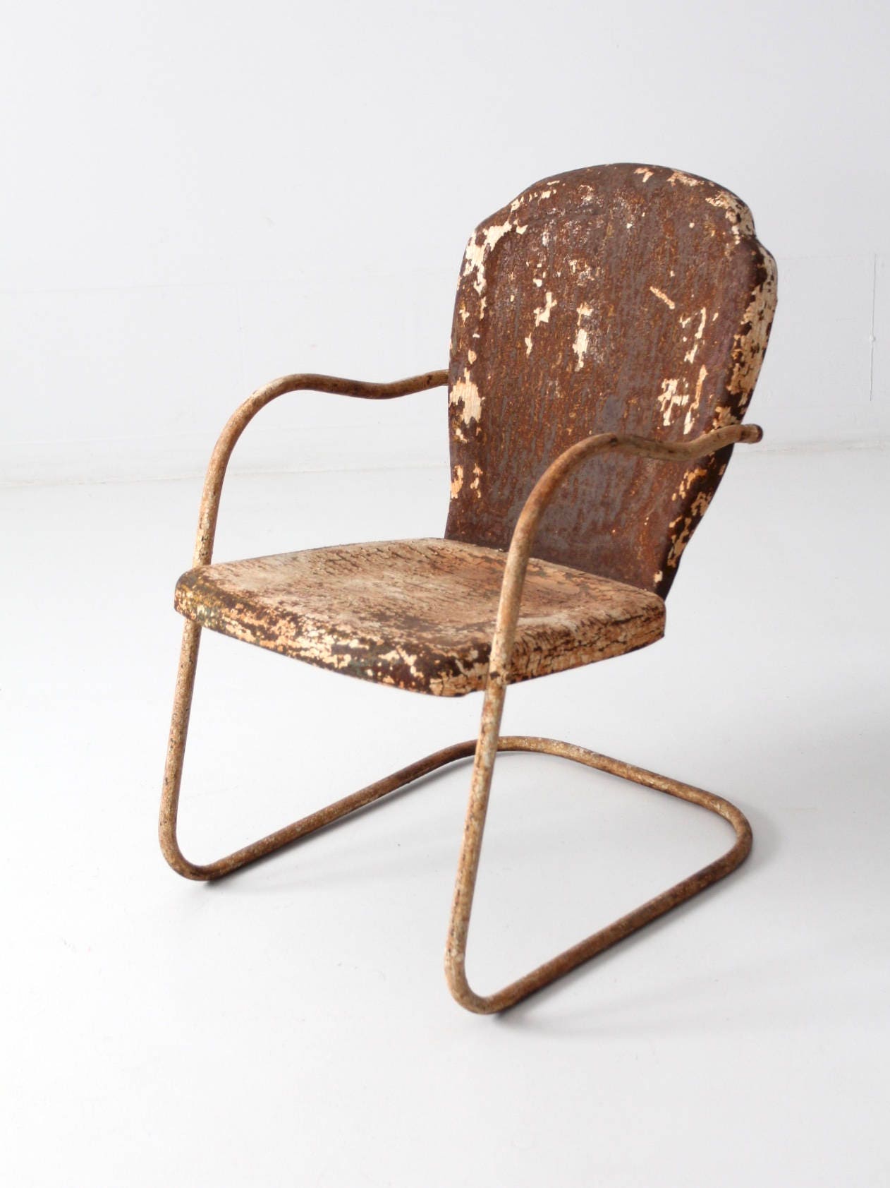 Vintage Patio Chair Mid century Shell back Lawn Chair Etsy UK