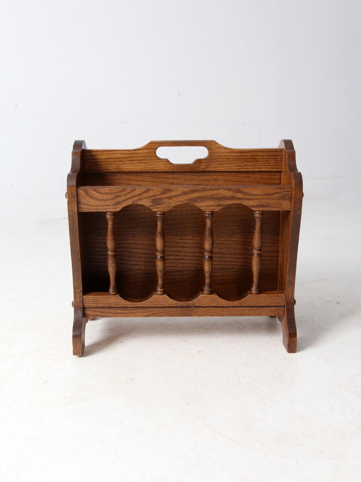 ヴィンテージの木製マガジンラック - Etsy 日本